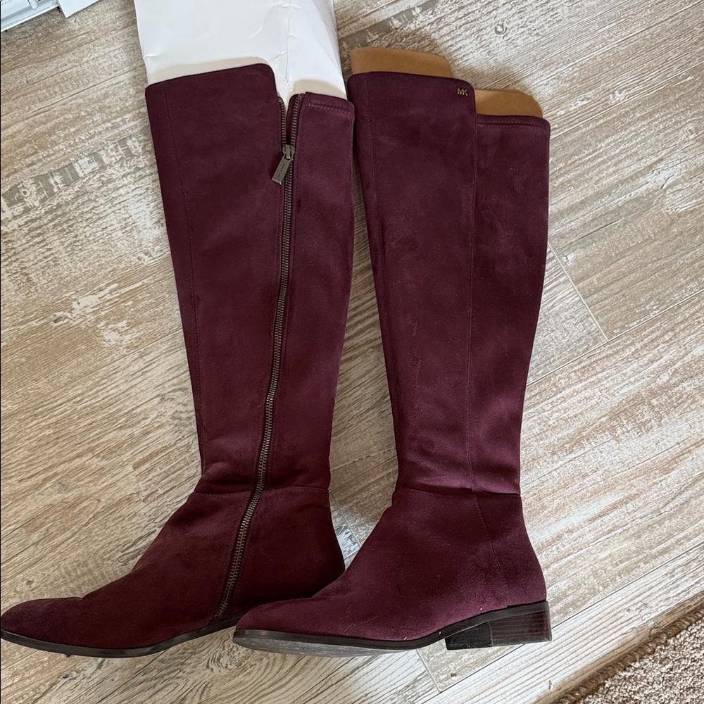 Michael Kors Over the Knee Boots in Burgundy
